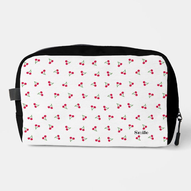 TROUSSE DE TOILETTE 文字　カスタマイズ　チェリー　ホワイト　  (Recto)