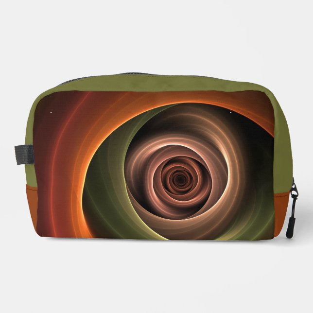 Trousse De Toilette 3D Spirale Abstraite couleurs chaudes Art fractal  (Recto)