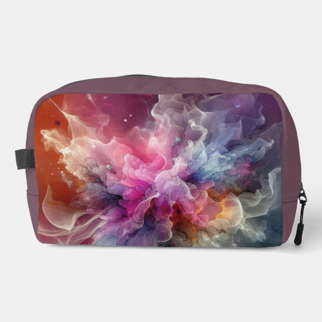 Trousse De Toilette Abstract Old Rose Floral Cloud Landscape (Recto)