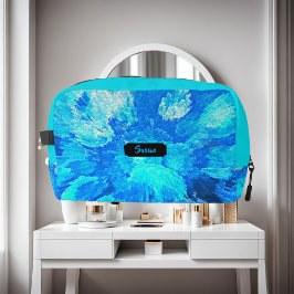 Trousse De Toilette Abstrait, moderne, mosaïque turquoise, coutume