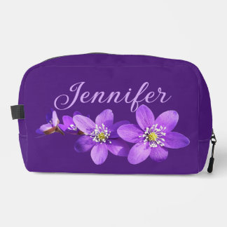 Trousse De Toilette Anémones Violettes Nom Violet Foncé