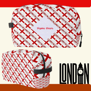 Trousse De Toilette Angleterre et Drapeau Anglais Carrelé Rouge Person