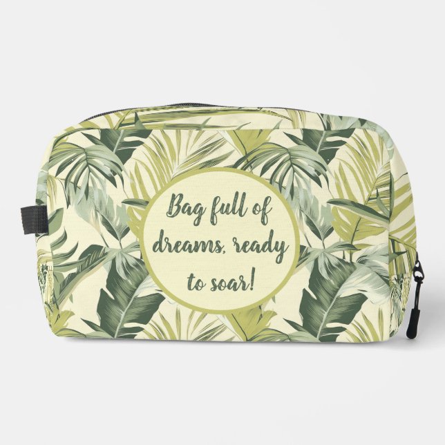 Trousse De Toilette Aquarelle Eucalyptus Motif Feuille (Recto)
