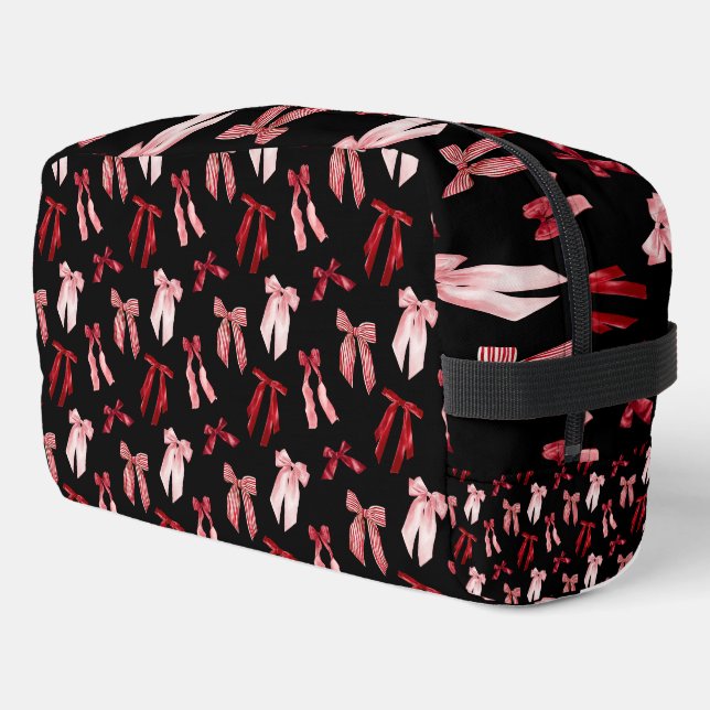 Trousse De Toilette Arcs rouges sur arrière - plan noir (Coin gauche)