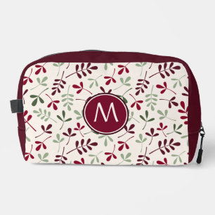 Trousse De Toilette Asstd Motif Feuille Reds Grns Crm (Personnalisé)