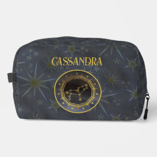 Trousse De Toilette Astrologie Zodiaque foncée : Leo Black Gold Nom