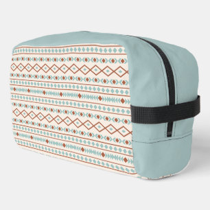 Trousse De Toilette Aztec Formes Motif rouille crème Turquoise