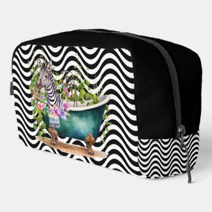 Trousse De Toilette Baignoire Zèbre Blanc Noir Vastes Psychédélique