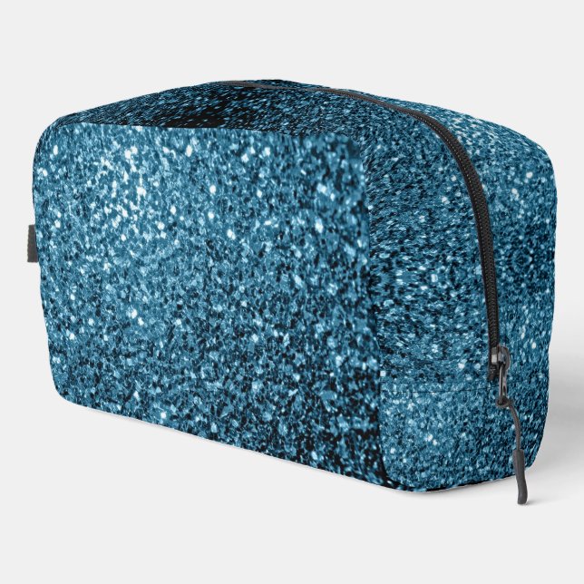 Trousse De Toilette Bébé bleu clair faux parties scintillant scintille (Coin droit)