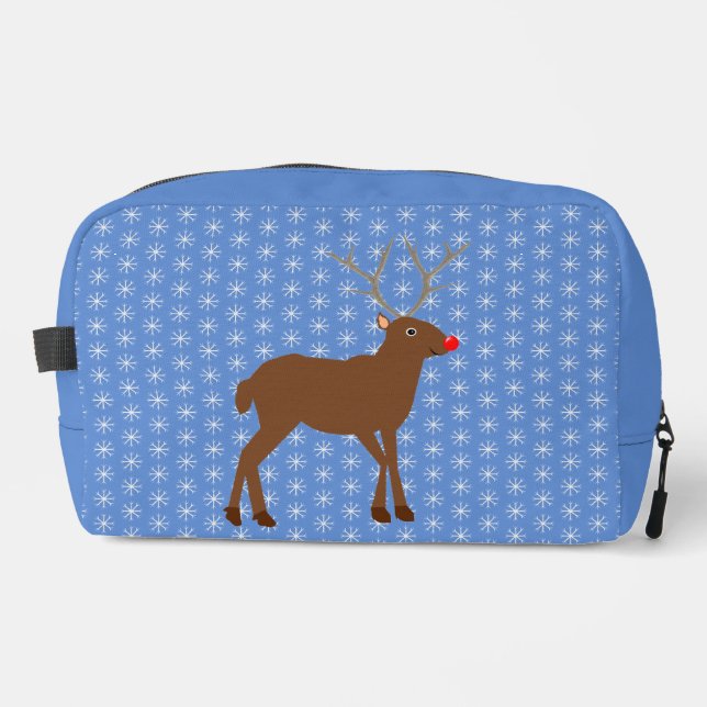 Trousse De Toilette Belle renne de Noël avec nez rouge (Recto)