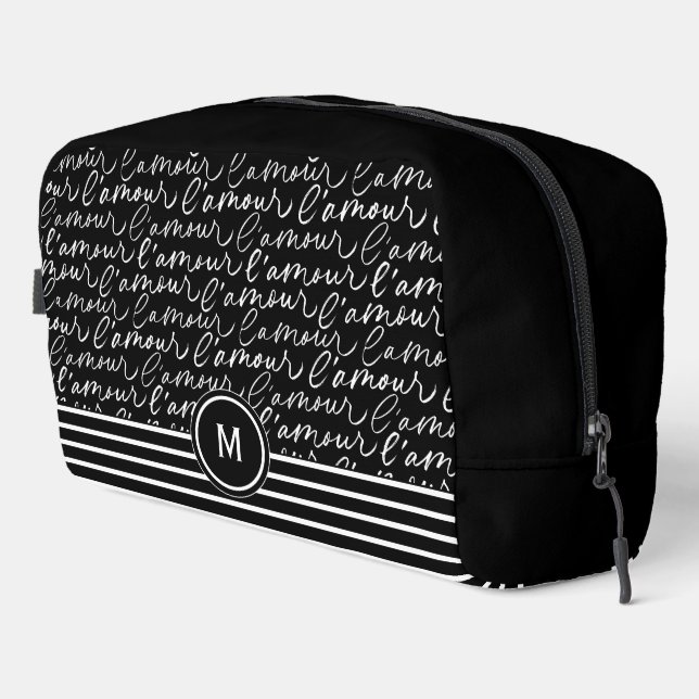 Trousse De Toilette Black & White "Paris drey" (Coin droit)