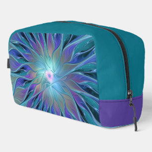 Trousse De Toilette Blue Purple Flower Dream Abstrait Fractal Art