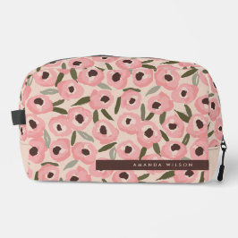 Trousse De Toilette Bold Inky Floral Pattern | Hand-Drawn Botanical
