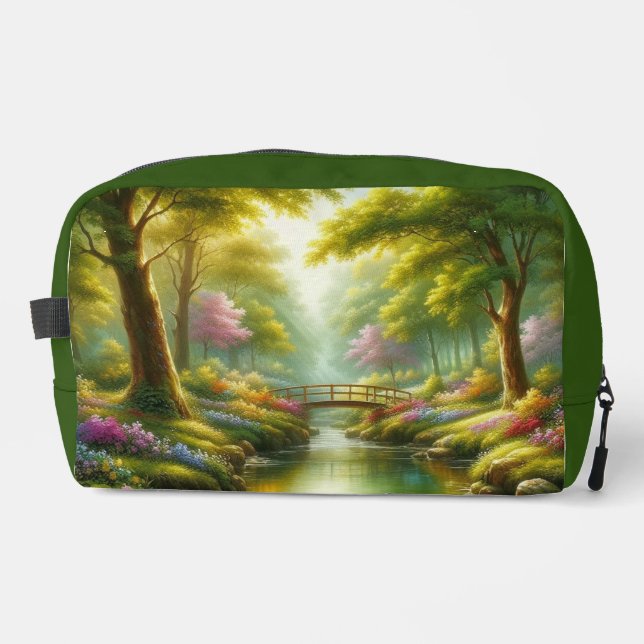 Trousse De Toilette Brook de printemps avec canards/fleurs (Recto)