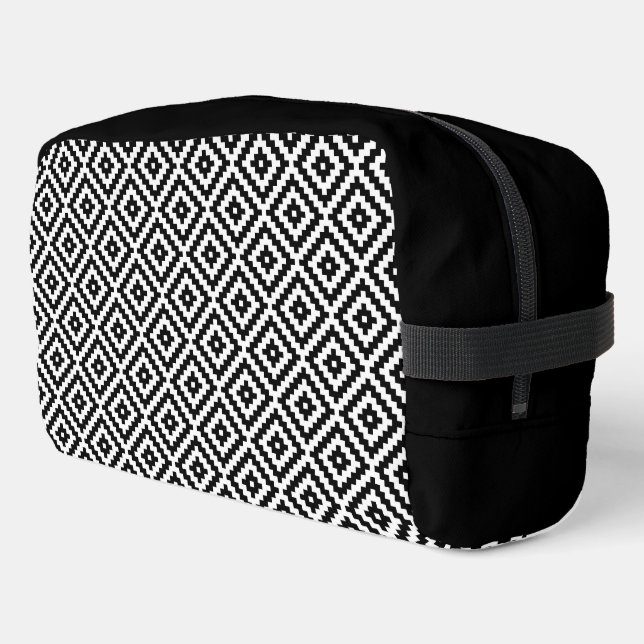 Trousse De Toilette BW Motif bloc symbole Aztec (Coin gauche)