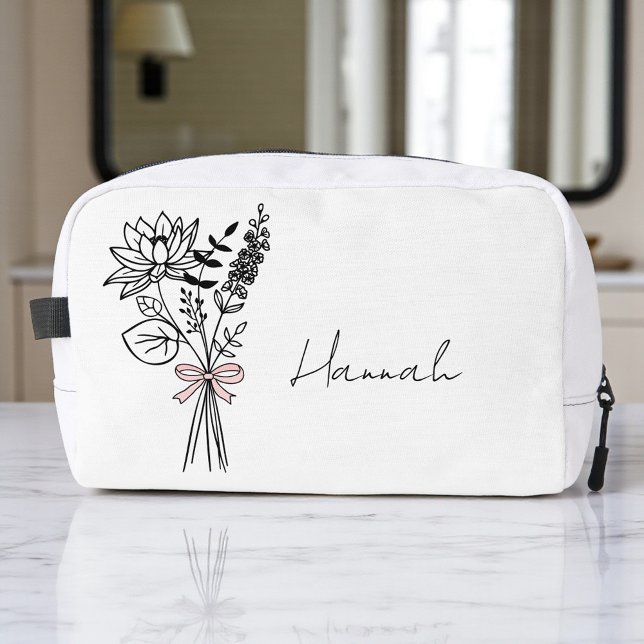 Trousse De Toilette Cadeau personnalisé pour demoiselle d'honneur flor (Créateur téléchargé)
