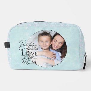 Trousse De Toilette Cadre de Photo d'Anniversaire Minimaliste Calligra