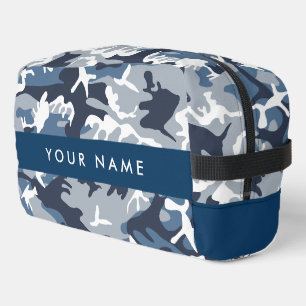 Trousse De Toilette Camouflage bleu neige d'hiver Votre nom Personnali