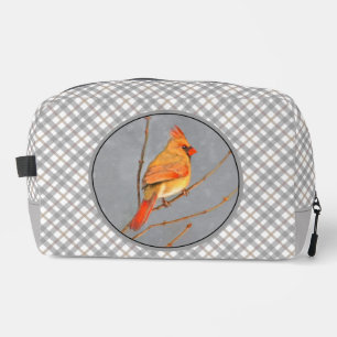 Trousse De Toilette Cardinal Winter Branche Peinture Oiseau original