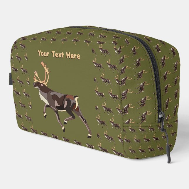 Trousse De Toilette Caribou/Reindeer d'art populaire (Coin droit)