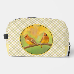 Trousse De Toilette Cèdre cirage Paire Peinture originale Oiseau sauva