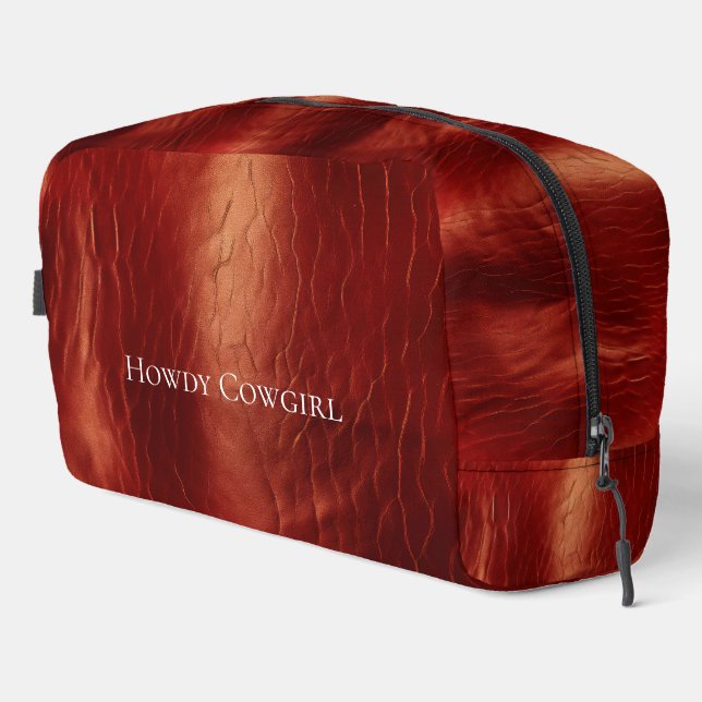 Trousse De Toilette Cherry Brown texturé (Coin droit)