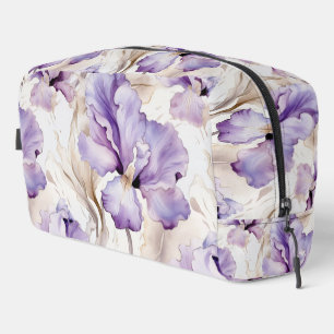 Trousse De Toilette Chic Romantique violet Iris Floral
