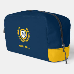 Trousse De Toilette Cimetière de logo Marine et Gold Monogram