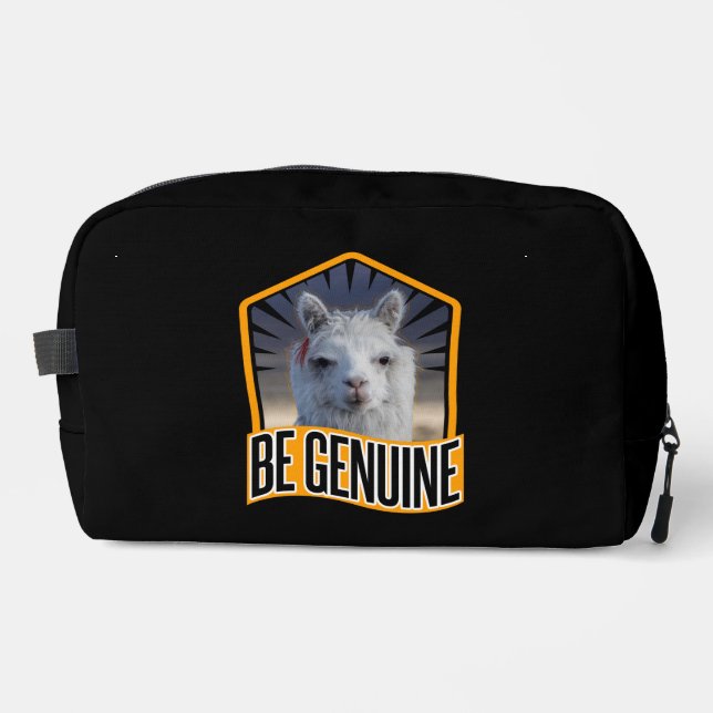 Trousse De Toilette Citation Alpaca Be Genuine - Llama Lover (Recto)