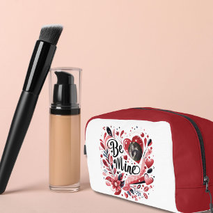 Trousse De Toilette Citation romantique "Soyez à moi" Coeur rouge fonc