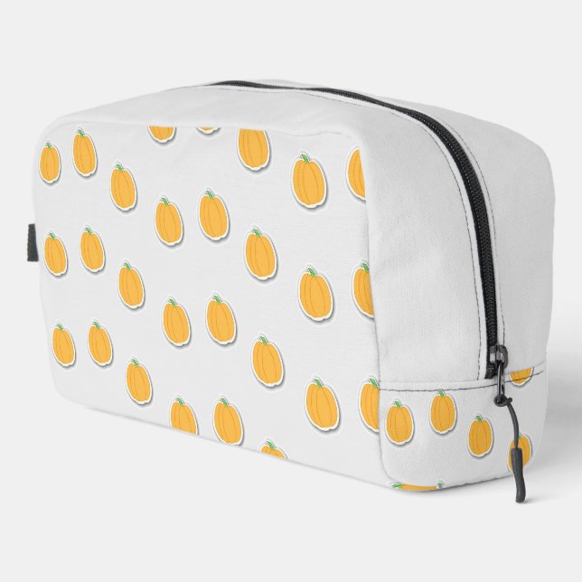 Trousse De Toilette Citrouilles sur gris (Coin droit)