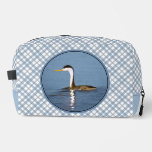Trousse De Toilette Clark's Grebe Lake Peinture originale d'art d'oise