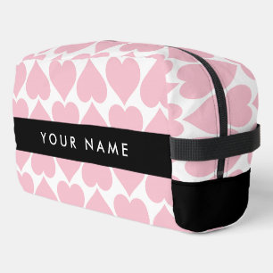 Trousse De Toilette Coeurs roses, Romantique, Votre Nom, Personnaliser