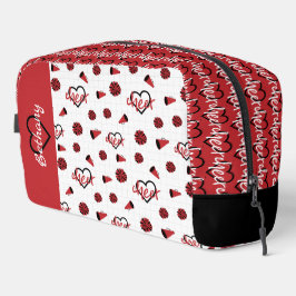 Trousse De Toilette Coeurs rouges, pots de chat, Motif mégaphone