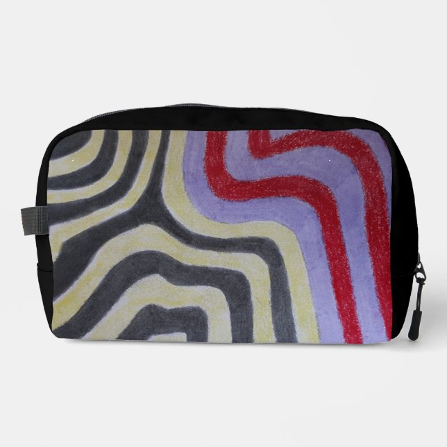 Trousse De Toilette Coloured Waves Print Cut Sew Bag (Recto)