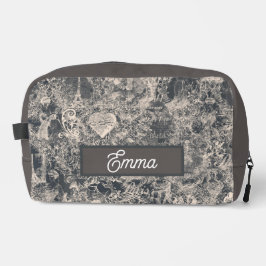 Trousse De Toilette Conception personnalisée de toile de Paris noir él