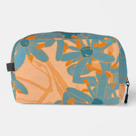 Trousse De Toilette Contemporary Leaf Design in Peach 