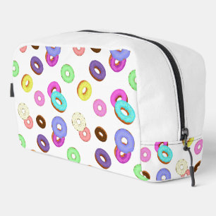 Trousse De Toilette Cool amusant beignets colorés motif blanc