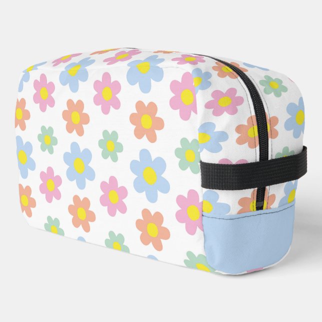 Trousse De Toilette Cute fleur pastel hippy motif rétro (Coin gauche)