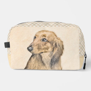 Trousse De Toilette Dachshund Longhaerienne peinture rouge original ch