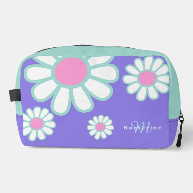 Trousse De Toilette Daisy Simple Monogramme Violet (Recto)