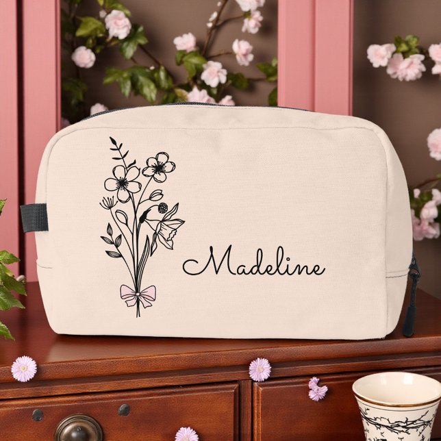 Trousse De Toilette Demoiselle d'honneur Fleur Personnalisée Lumière P (Créateur téléchargé)