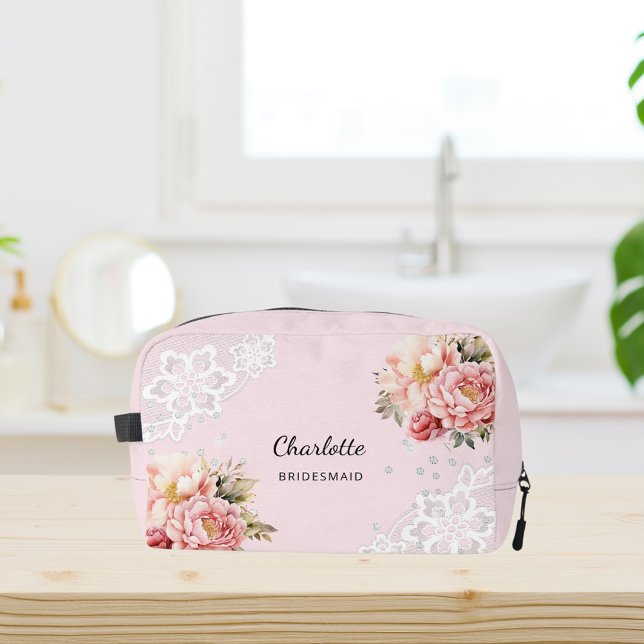 Trousse De Toilette Dentelle rose de Bridesmaid (Créateur téléchargé)