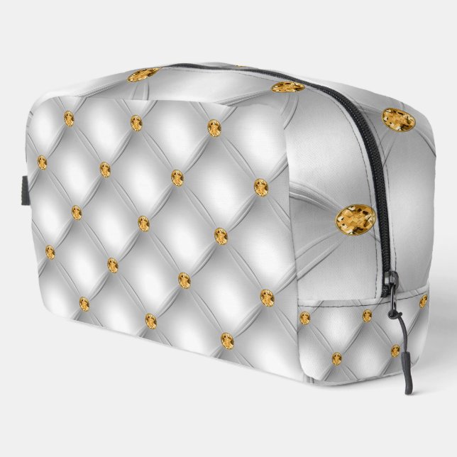 Trousse De Toilette Diamants blanc et or (Coin droit)