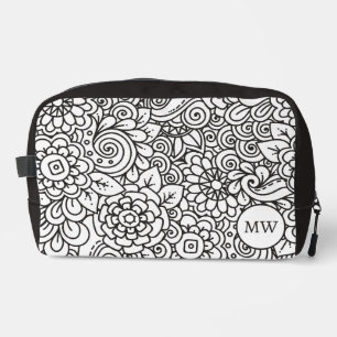 Trousse De Toilette Doodle Floral Retro