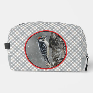 Trousse De Toilette Downy Woodpecker en hiver Photo originale