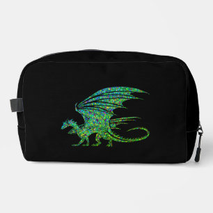 Trousse De Toilette Dragon Mosaïque Vert Incroyable