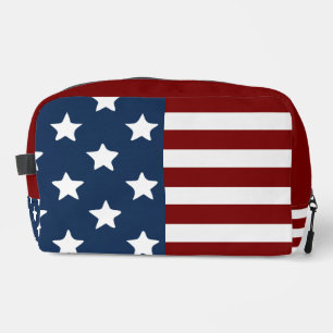 Trousse De Toilette Drapeau bleu rouge américain