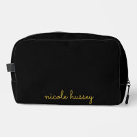 Écriture noire et or | Monogramme moderne élégant