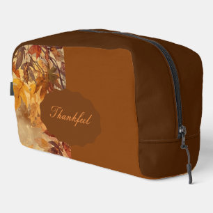 Trousse De Toilette Élégant,Action de grâce, Feuilles d'automne,Rustiq